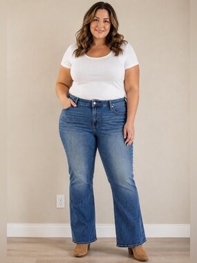 Silver Jeans Elyse Slim Boot Cut‎ Blue Denim Jeans 18W /31 L